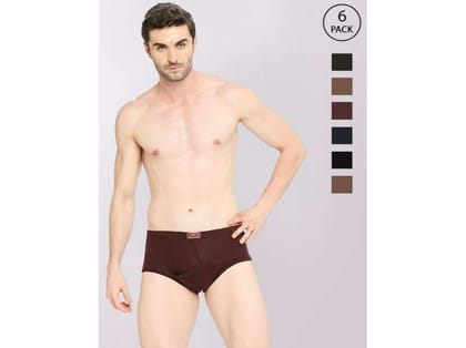 VIP Golds Men's Cotton Briefs-Assorted Colours (Pack of 6) - 80 VIP Golds Men's Cotton Briefs-Assorted Colours (Pack of 6) - 80