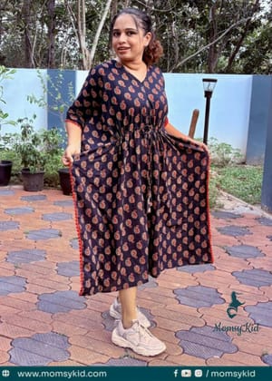 Kaftan Cotton Printed Fabric with lace Kaftan Cotton Printed Fabric with lace