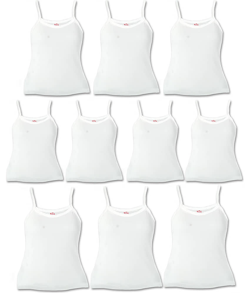 HAP Pack of 10 Girls Cotton ( White )