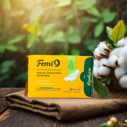 Femi9 320 mm | Extra Large-Heavy Flow  Sanitary pad | Pack of 6