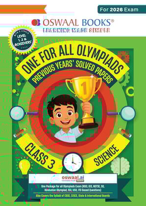Oswaal One for all olympiads Previous year Solved paper Science EVS Class 3 -2 August 2025 [Paperback] [Oct 30, 2024] Oswaal