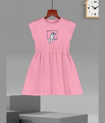 HELLCAT Printed Short Sleeve Casual Dresses for Girls Pink6