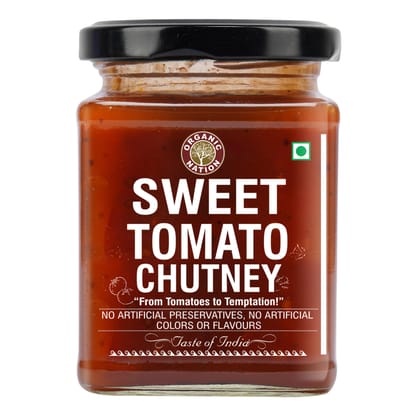 Organic Nation Sweet Tomato Chutney 300g | Sweet & Tangy Indian Dip | Natural Ingredients | No Preservatives | Perfect for Snacks, Chaats & Curries Organic Nation Sweet Tomato Chutney 300g | Sweet & Tangy Indian Dip | Natural Ingredients | No Preservatives | Perfect for Snacks, Chaats & Curries