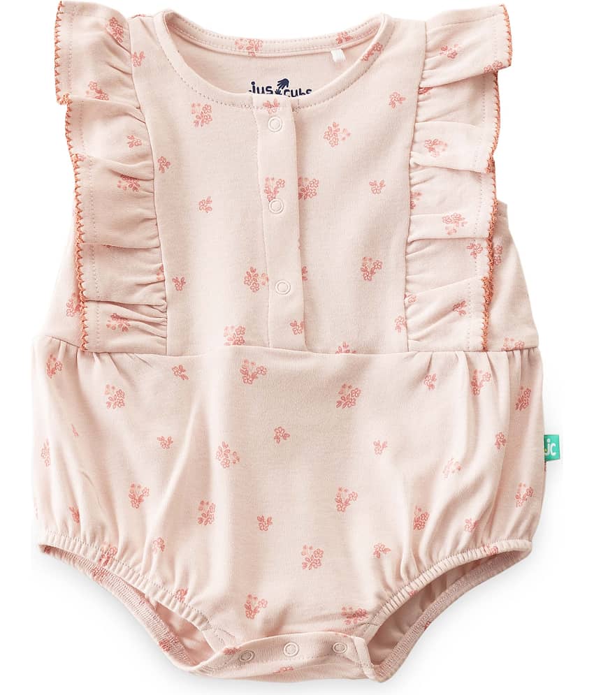 Juscubs Pack of 1 Baby Girls Cotton Bodysuit ( Light Pink )