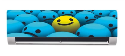 DreamKraft Decorative Colorful Emoji Balls AC Sticker (Multicolor PVC Vinyl, 30cm X 91cm)