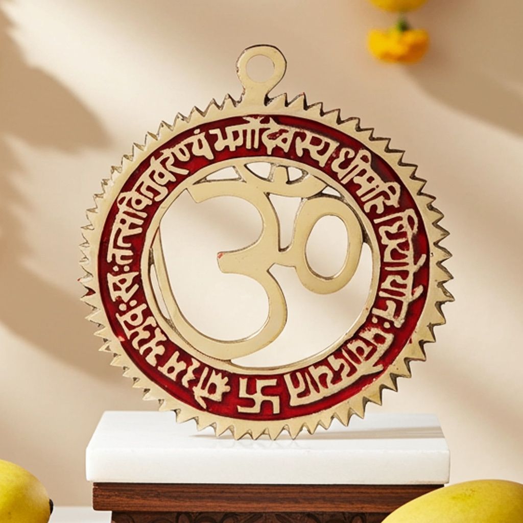 Aluminium  Showpiece Wall Hanging Gayatri Mantra (ZMAS602 C)