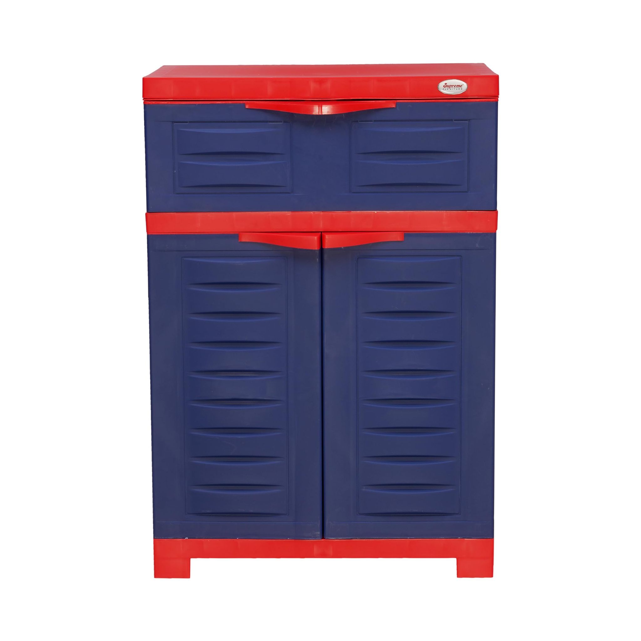 Supreme Furniture Fusion 01 TDR 1 Multipurpose Cabinet with Upper Side Drawer Waterproof Made by Virgin Plastic Cupboard/Almirah for Home (Full Size)(Assembly It Yourself)