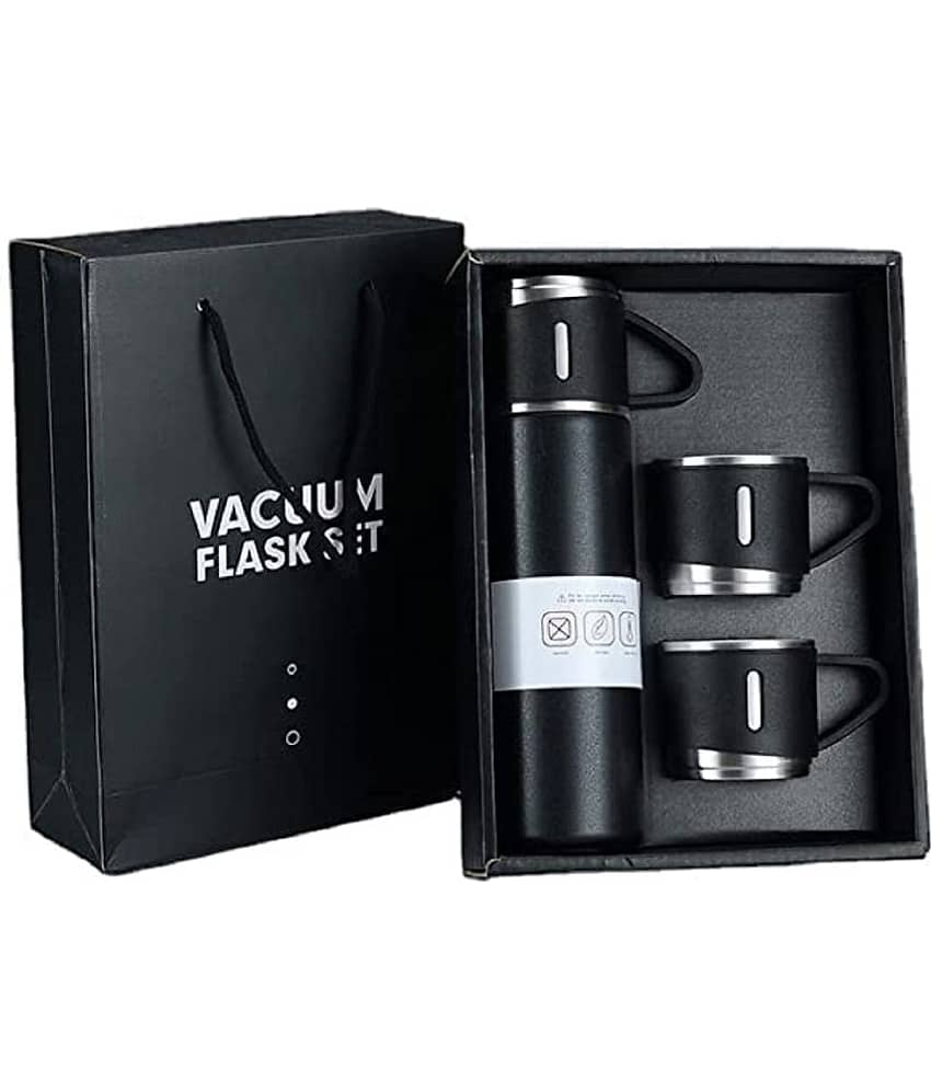 Saykhus Steel Vacuum Flask Black Steel Flask ( 500 ml )