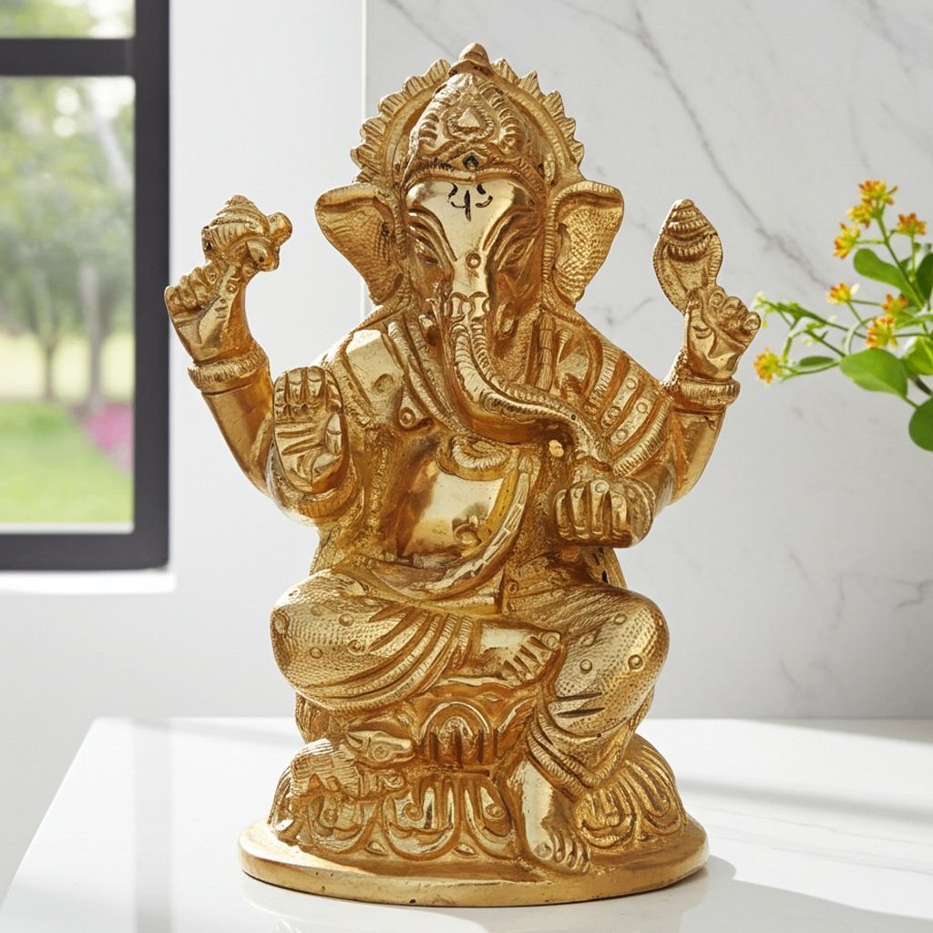 Brass Showpiece Ganesh Ji Statue (BSMAS225)