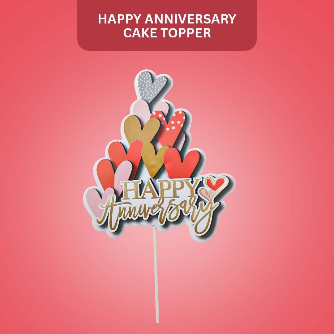 Happy Anniversary Cake Topper Happy Anniversary Cake Topper