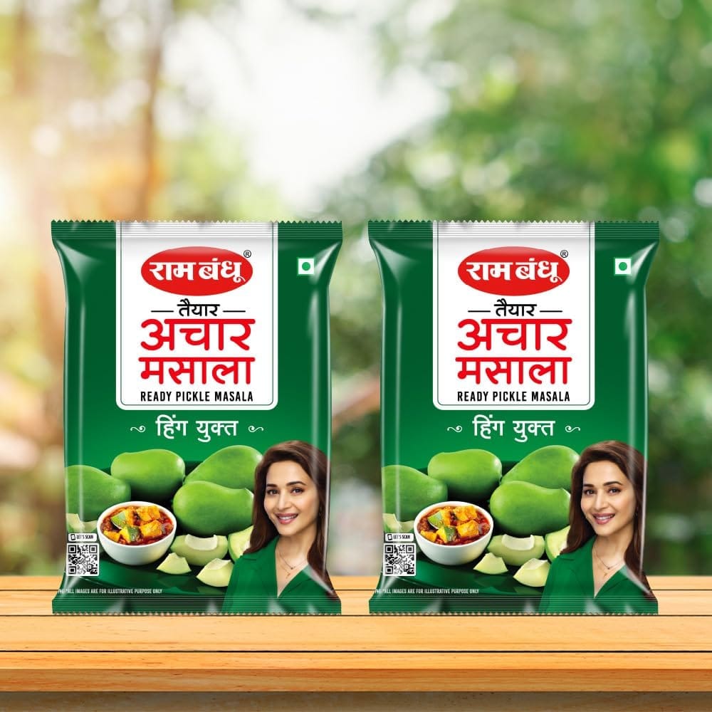 Ram Bandhu Ready Pickle Masala | Achar Masala with Hing and Resham Patti Chilli | Tangy Spice Blend for Pickle Preparation | Pack of 2
