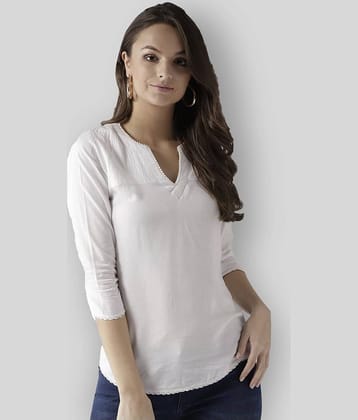 MARC LOIRE Women's Viscose Regular Top ( White )