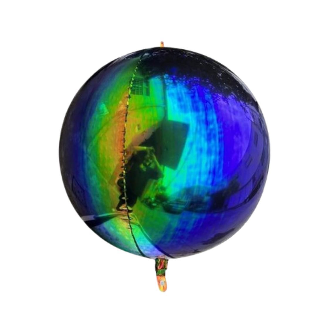 Peacock Blue & Green 4D Orbz Balloon 50 inches"