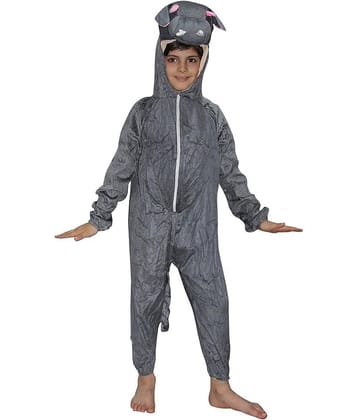 Kaku Fancy Dresses Hippo Water Animal Costume -Grey, 5-6 Years, For Boys & Girls