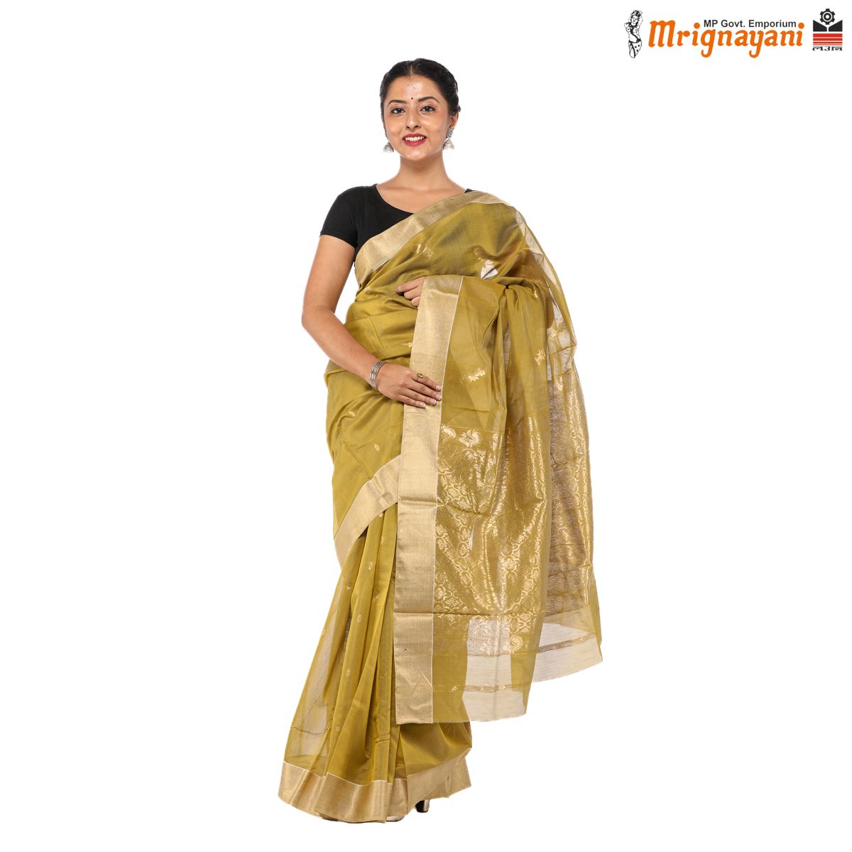 HANDLOOM MAHESHWARI SILK SAREE WITH BLOUSE (SKU - 3S0104030422, SAREE -1254)