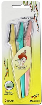 Elecsera Eyebrow Facial Hair Remover Razors - (Pack of 3)