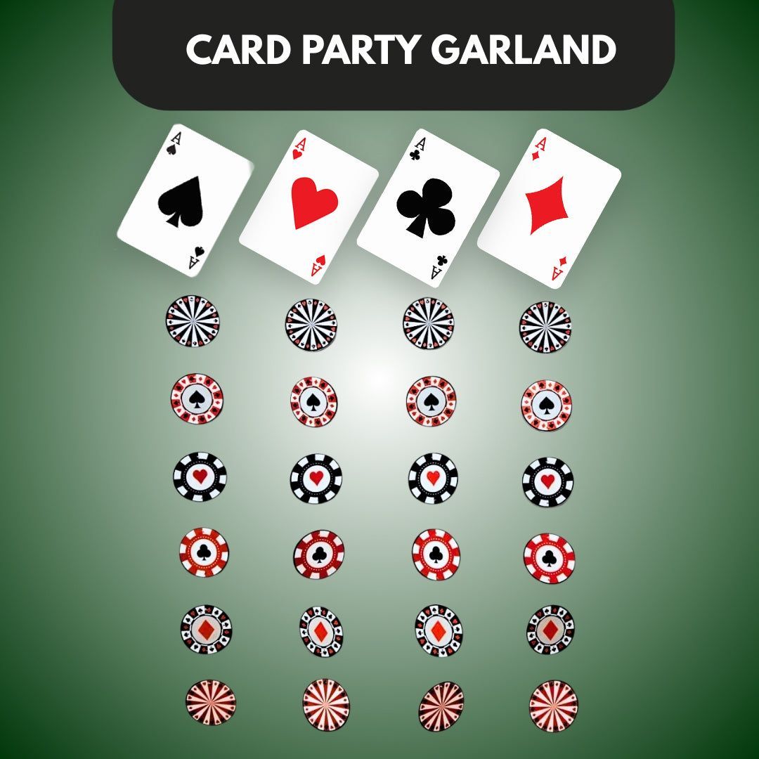 Card Party Hanging Decoration - 4PC