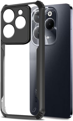 PLUGTECH Slim Shockproof Case | Matte Black Soft | Drop Protection | Precise Cutouts | Premium Mobile Cover for Tecno SMART 8 HD