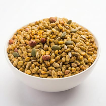 Wholesome Heaven Millet Mix | Zero Oil Ghee-Roasted Healthy Snacks | No Palm Oil Namkeen for Adults & Kids | Low Calorie Diet Chivda with Nuts & Seeds