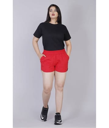 Scrott Merchandise Cotton Hot Pants - Red