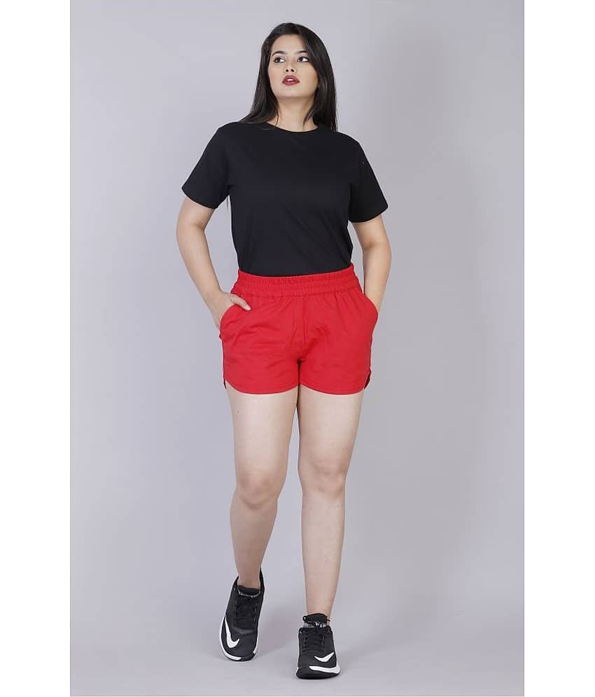 Scrott Merchandise Cotton Hot Pants - Red