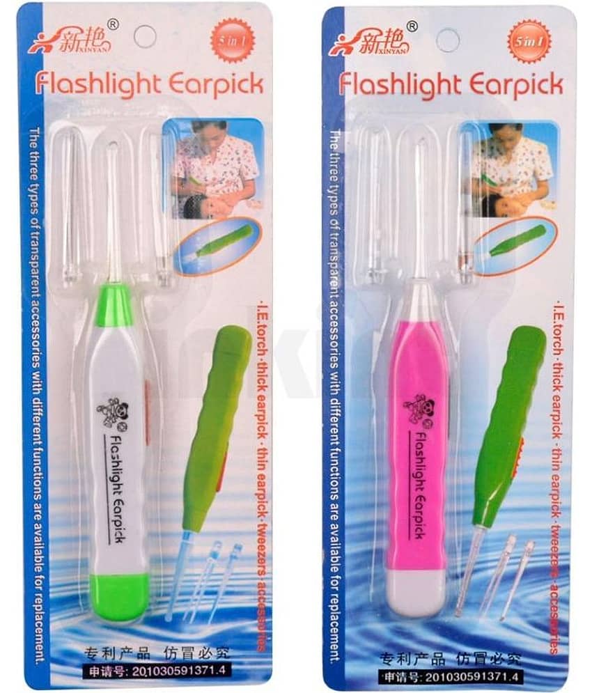 Wishkey Multi Color Flashlight Ear Pick-set Of 2