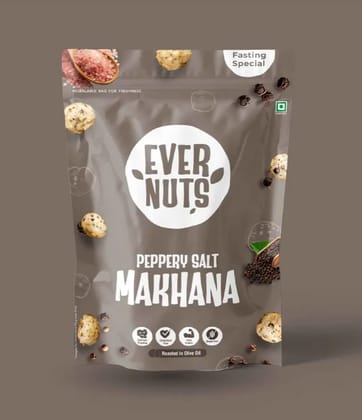 Peppery Salt MakhanaCrispy makhana seasoned with peppery salt, perfect for savoury snacking and bold flavour cravings.