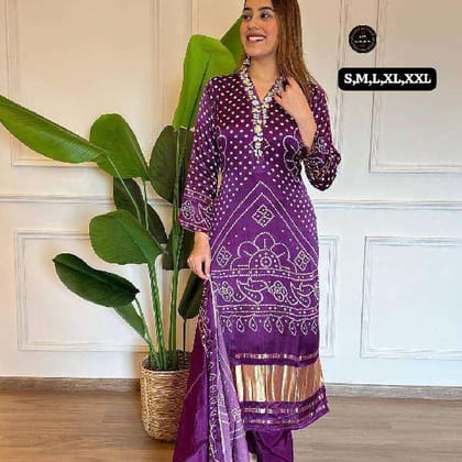 Diwali Special Fully Stitched Kurti Suit Set
