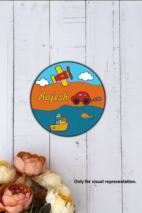 Dbeautify's Kids Name Plate – Vehicles Theme