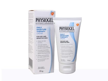 Physiogel Hypoallergenic Daily Moisture Therapy Cream For Normal, Dry & Sensitive Skin, Provides Long Lasting Moisture, 75g Physiogel Hypoallergenic Daily Moisture Therapy Cream For Normal, Dry & Sensitive Skin, Provides Long Lasting Moisture, 75g - 75 g