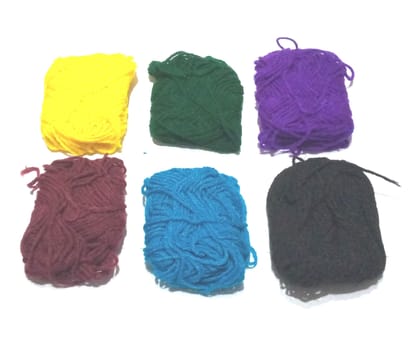 Nawani Hand Knitting Thread Art Craft Soft Fingering Crochet Hook Yarn, Needle Knitting Thread Dyed,Weight 25 grm Per Thread.