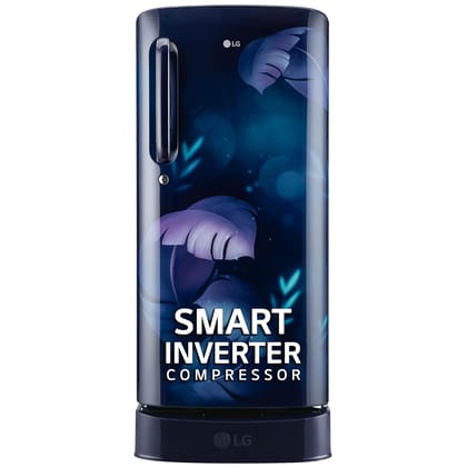 LG 185 L 5 Star Direct Cool Smart Inverter Compressor Single Door Refrigerator (2024 Model, GL-D201ABIU, Blue ILAN, Moist N Fresh, Auto Smart Connect with Base Stand Drawer LG 185 L 5 Star Direct Cool Smart Inverter Compressor Single Door Refrigerator (2