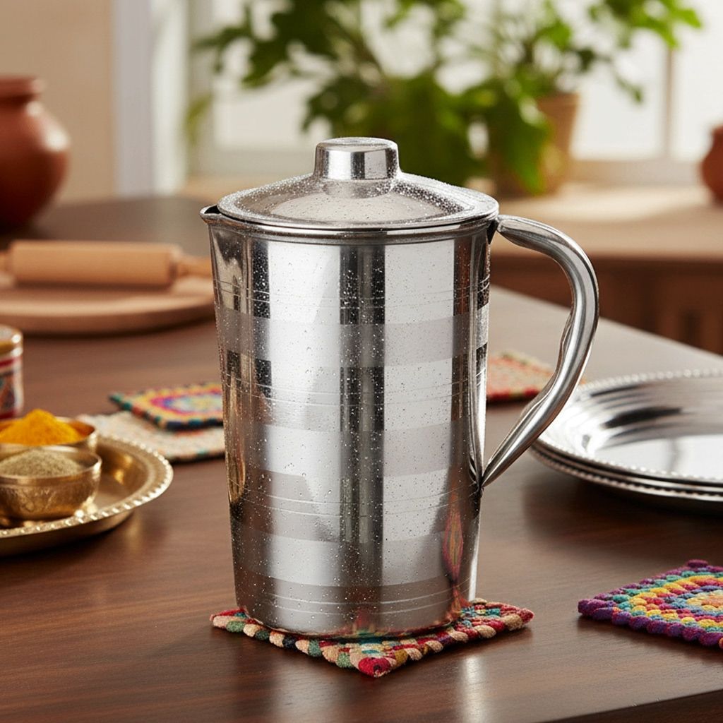 Stainless Steel Jug Dakan No. 6 2.4 Liter Water Pitcher (SMAS098 A)