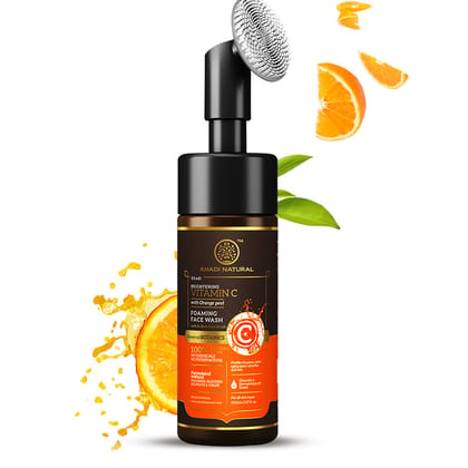 Khadi Natural Vitamin C Foaming Face Wash Within - Built Face Brush - 150ml