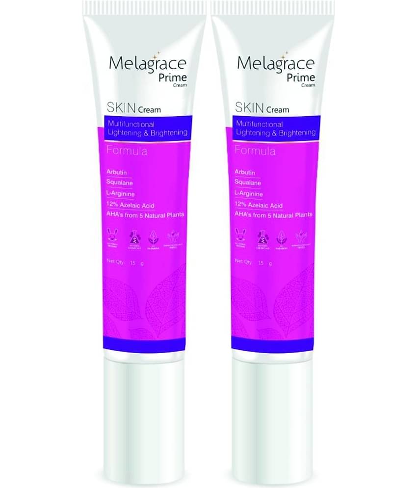 Melagrace Prime Skin Cream Lightening & Brightening Formula with Azelaic Acid-Pack of 2 (15g each)