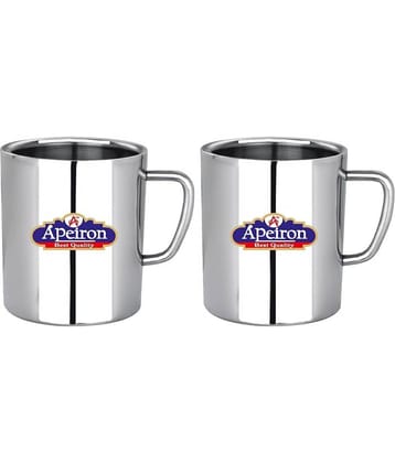 APEIRON Sober Steel Coffee Mug 2 Pcs 300 mL