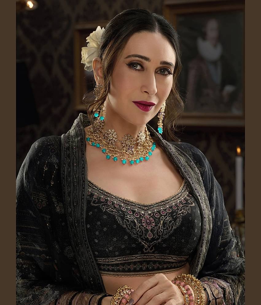 Sukkhi Alloy Blue Traditional Necklaces Set Choker