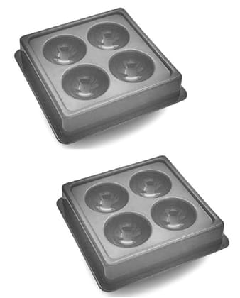 Elecsera Facial Cosmetic 4 Cups Tool Tray Plastic Washable For Salon, Black Colour Tray