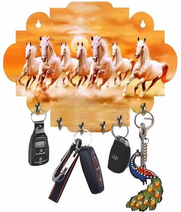 LCUPR Multicolour Wood Key Holder - Pack of 1