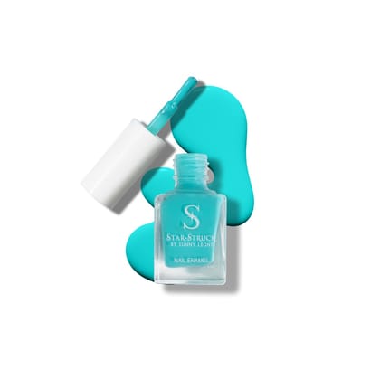 StarStruck by Sunny Leone - Island Blue - Glossy Nail Polish | Mirror-Like Shine & Longwear Color | Quick Dry Formula