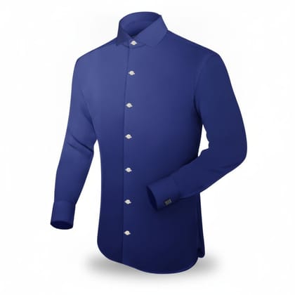 Classic Men's Blue Formal Shirt