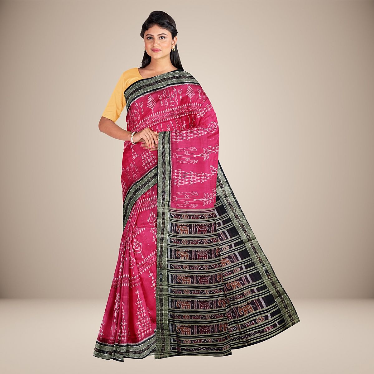 Special Tribal Design Khandua Silk Saree
