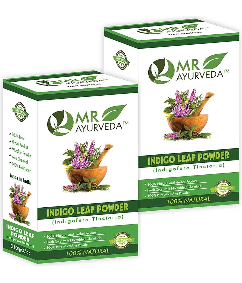 MR Ayurveda Indigo Powder for Hair Natural Henna 200 g Pack of 2