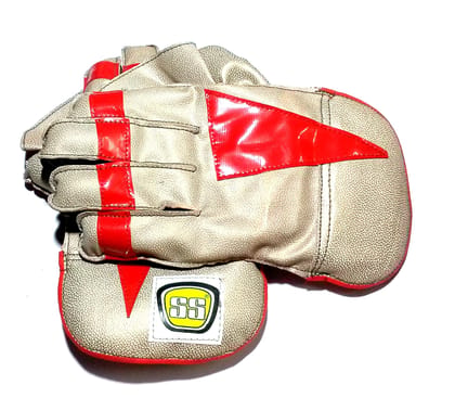 Wicket Keeping Gloves. Leather Gloves for Cricket, Color As per Availability,
