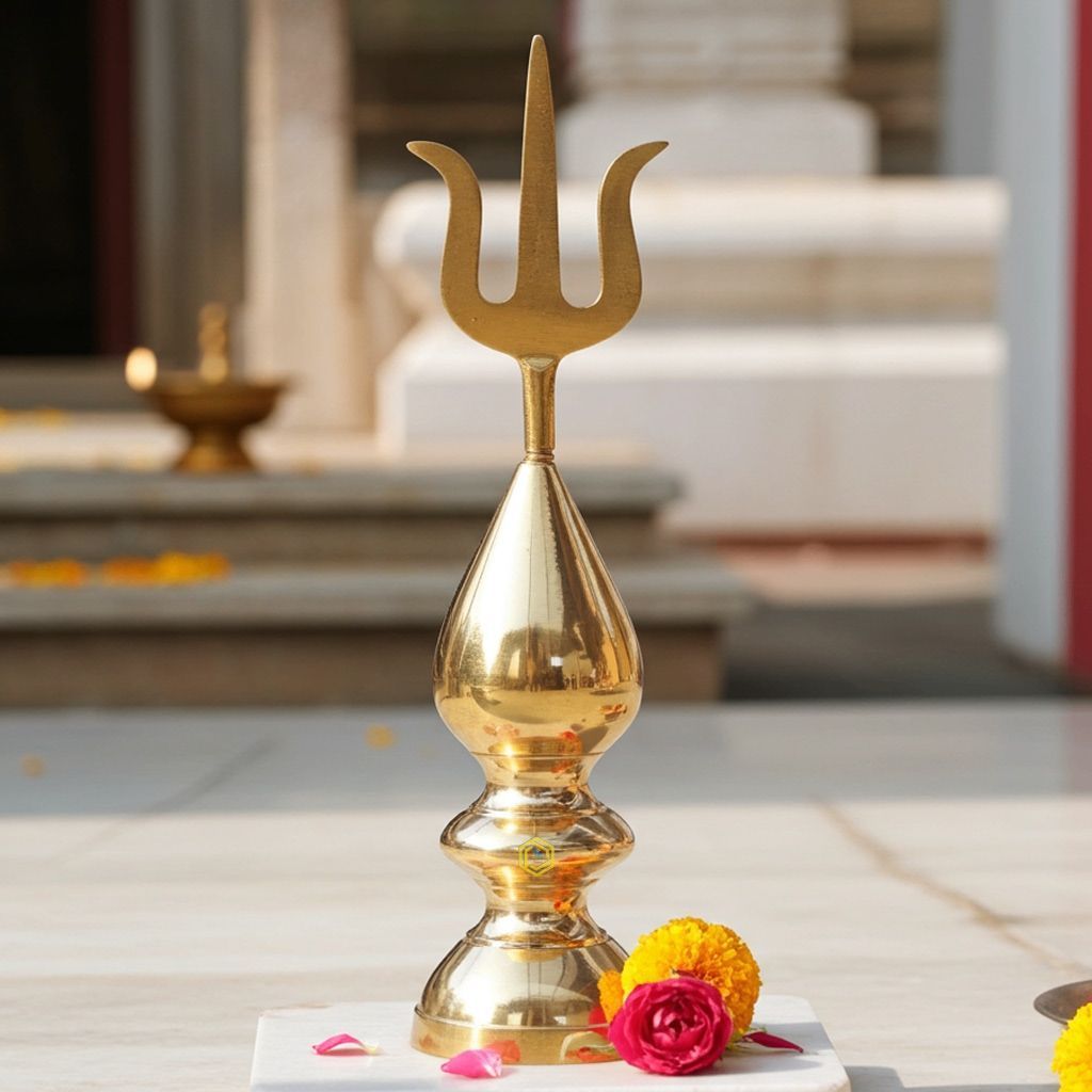 Brass Kalash Trishul No. 3 (ZMAS394 C)