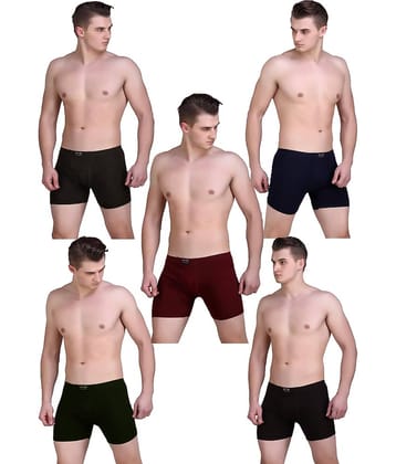 HAP Pack of 5 Cotton Trunks For Men's ( Multicolor )