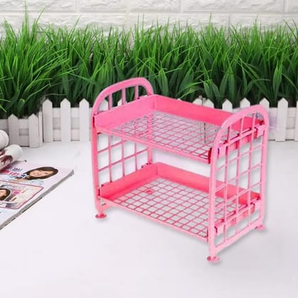 2LAYER FOLDABLE PLASTIC SMALL STORAGE SHELF,CORNER RACK KITCHEN SHELF ORGANIZER