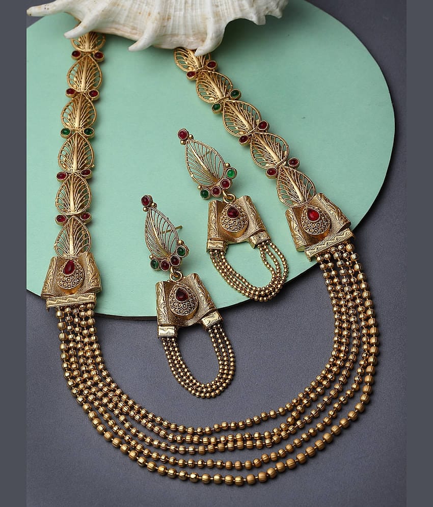 Sukkhi Gold Alloy Necklace Set ( Pack of 1 )