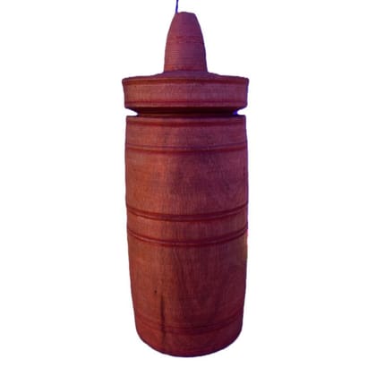 HANDCRAFTED WOODEN STORAGE JAR WITH LID