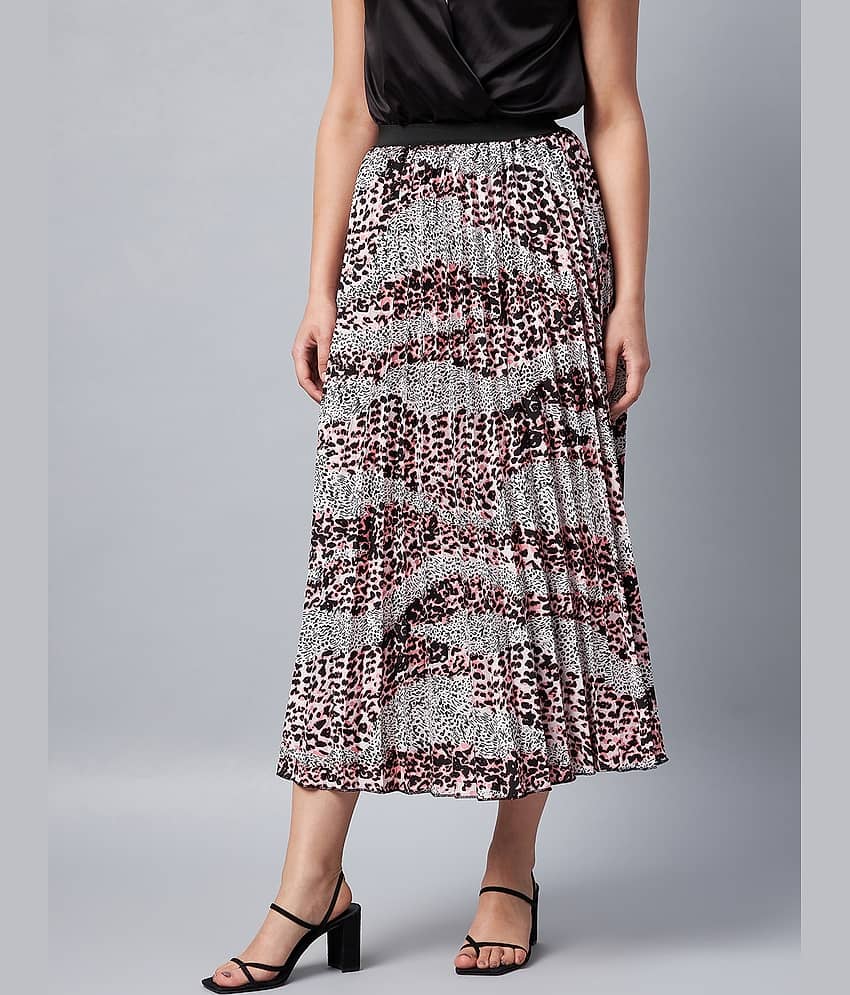 StyleStone - Black Crepe Women's Flared Skirt ( Pack of 1 )